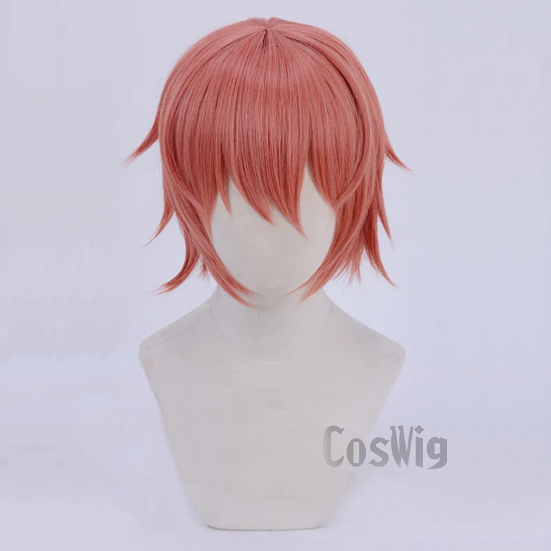 Wig Only Аниме Doki клуб Sayori короткие Розовый и красный цвет Жаростойкие накладные волосы парики, костюм для косплея для девочек+ заколка в виде бантика - Цвет: Wig Only