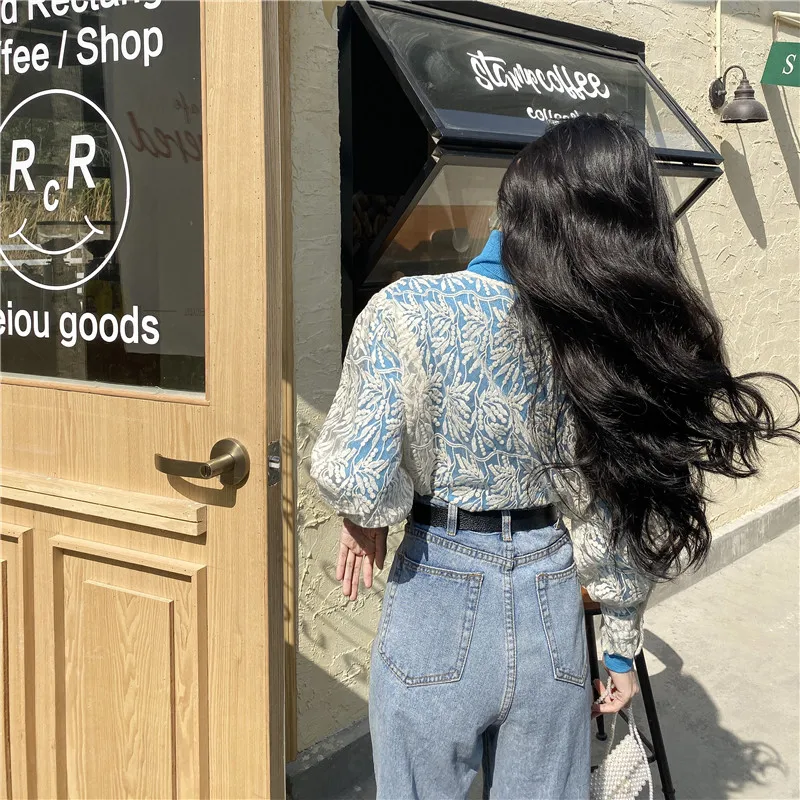 Кружевная блузка осенний стиль Базовая рубашка 2020 новый корейский Свободный