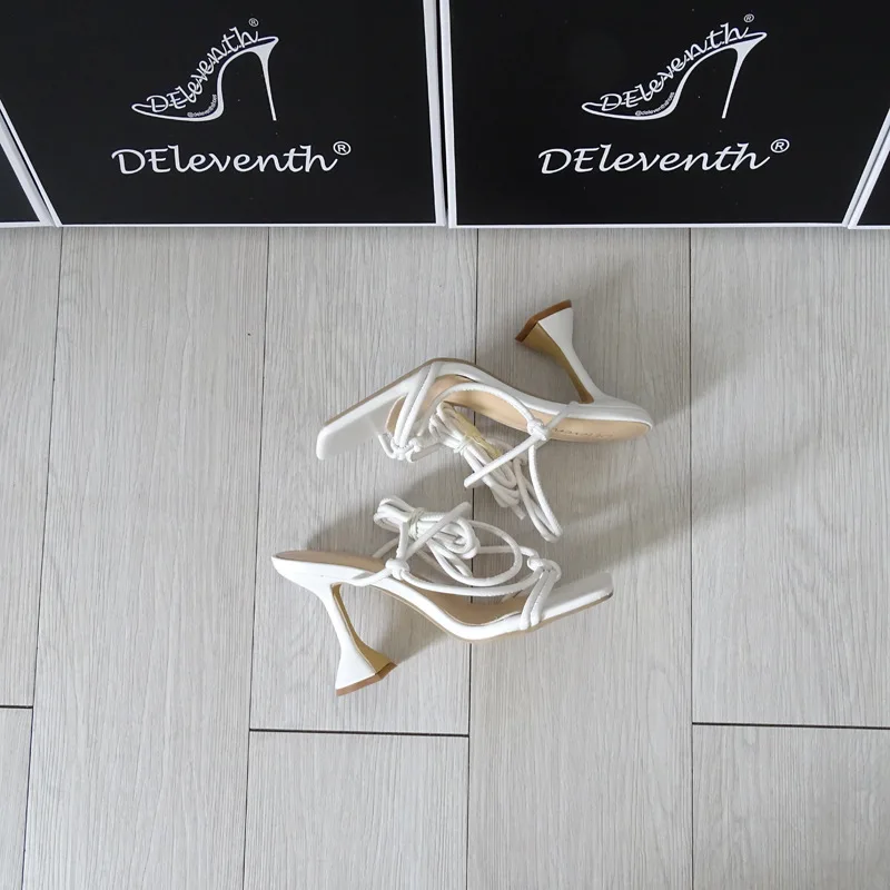 Brand  Sexy Open Toe Women's High Heels Sandals Ankle Strappy Party Dress Clubwear Fashion Summer Wedding Solid Shoes Woman