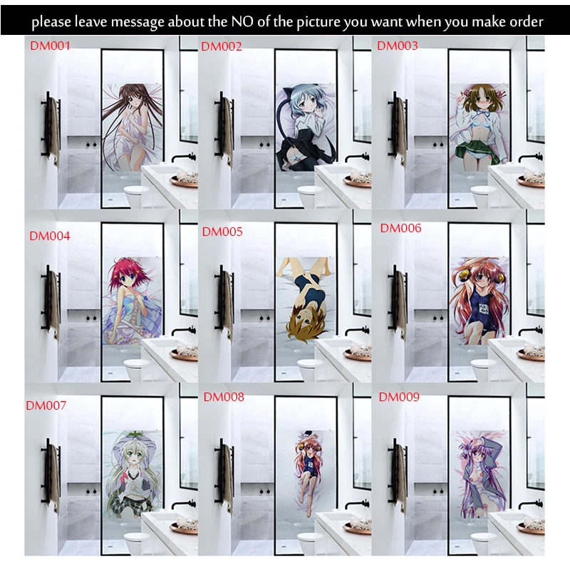 Аниме Сексуальная девушка 3D узор оконная пленка статическая липкая виниловая