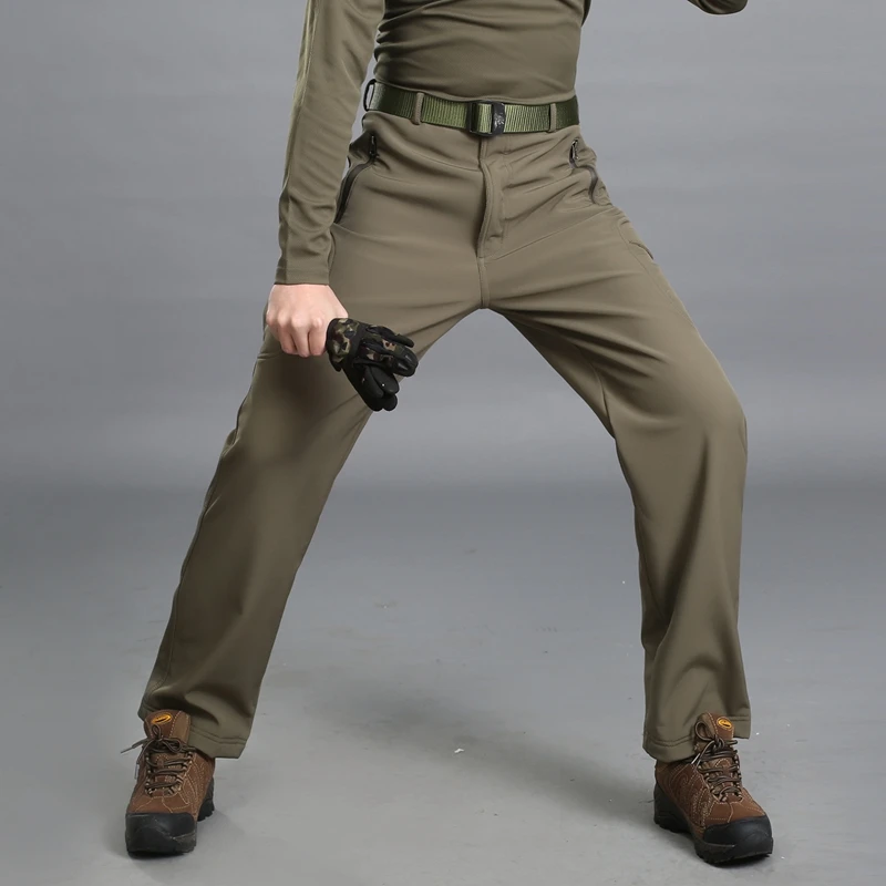 PAVEHAWK лыжные Водонепроницаемый штаны Зимние теплые Softshell флисовые брюки для