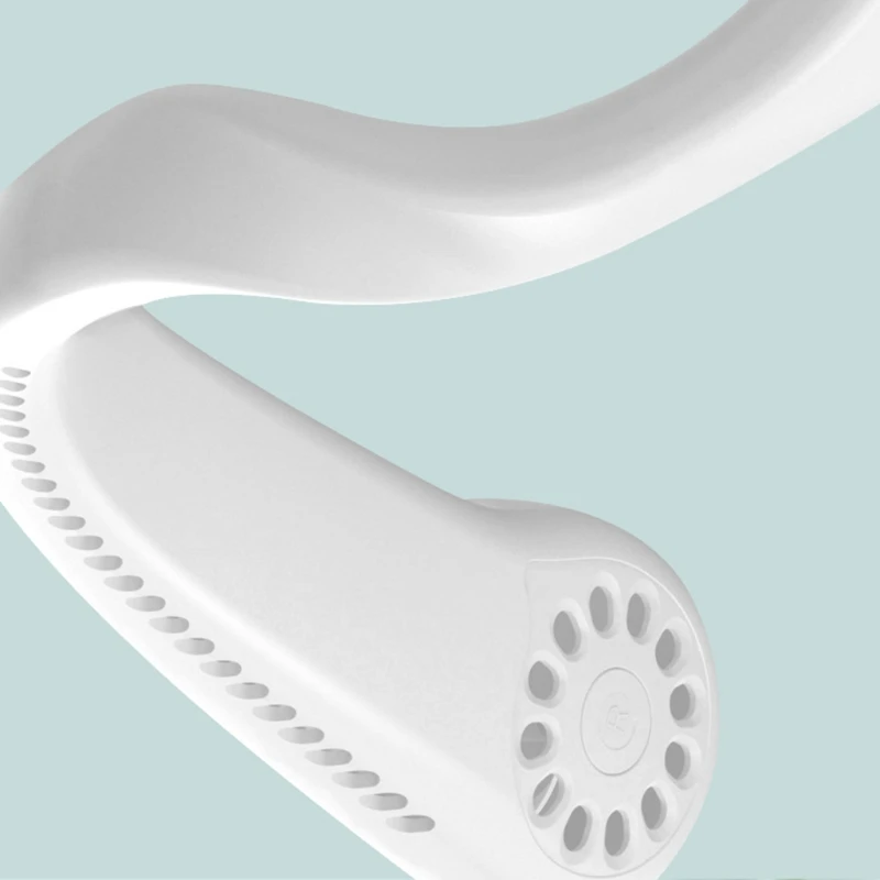 

B2EF 2 Speeds Portable Neck Fan Hands Free Bladeless Hanging Sport Fan Wearable 360 Rotatable Personal Fan for Summer2
