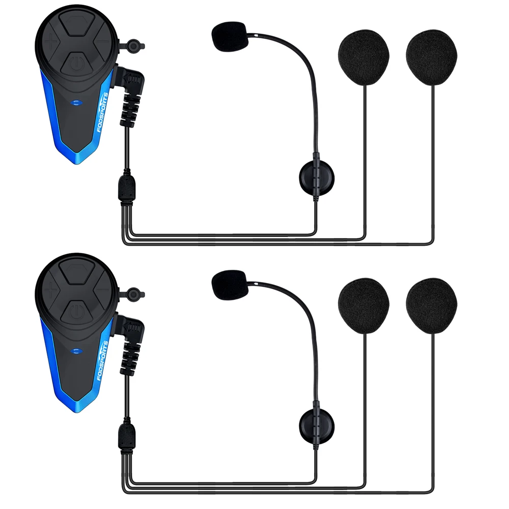 2 hard microphone 2 шт BT-S3 Fodsports шлема гарнитура 2 всадника мотора шлема Интерком FM радио водонепроницаемый 1000 м Bluetooth беспроводные домофоны - Цвет: 2 hard microphone