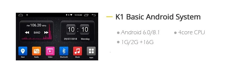 Ownice K6 Octa core 2 Universal Head uint Android 8.1 Car Radio Stereo GPS Navi Multimedia Player DSP Support 4G LTE AHD Camera