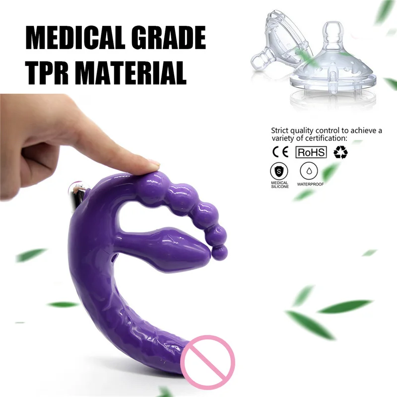 Strapon Dildo Vibrator for Couples Erotic Intimate Goods Double Penetration 10 Speed Anal Sex Toys Women | Красота и здоровье