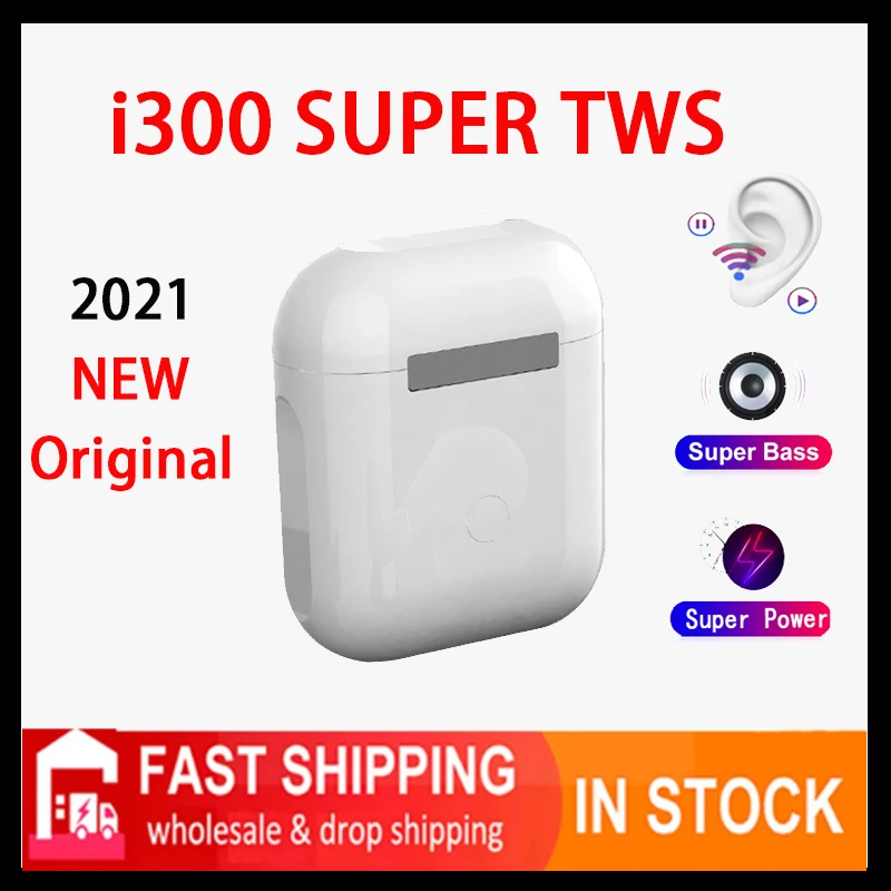 

2021 Original i300 SUPER TWS Wireless Earphone Rename Bluetooth 5.0 Super Earbuds PK i7 i9 i11 i12 i14 i15 i16 i18 i30 i1000 i90