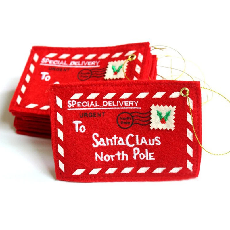 

Christmas Red Navidad Santa Claus Envelope Hanging Ornaments Christmas Decorations For Home New Year Xmas Tree Card Decoration
