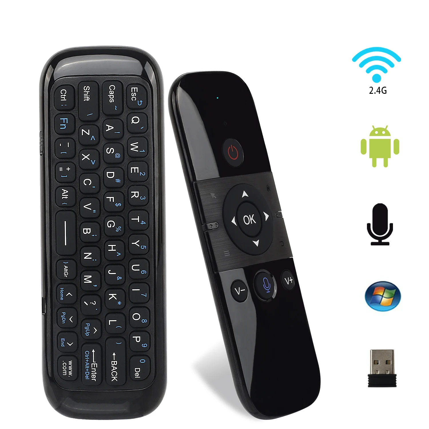 W1 M8 Pro Fly Air Mouse Беспроводной клавиатуры и мыши 2 4G перезаряжаемый мини пульт