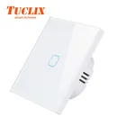 Сенсорный выключатель TUCLIX, 1 банда, 1-сторонний настенный светильник, сенсорный экран, панель переключателя из хрустального стекла, не может управляться дистанционно