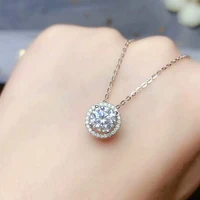 moissanite necklace 0 8carat gem d vvs1 925 sterling silver popular necklace diamond