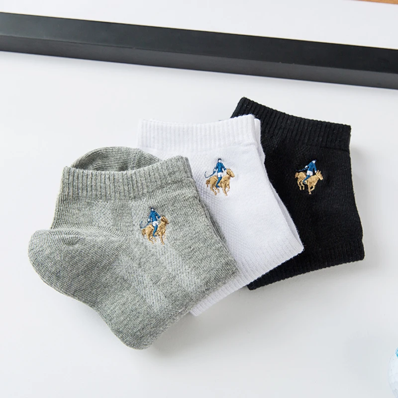 Носки мужские хлопковые с вышивкой Повседневные Классические брендовые 6 пар