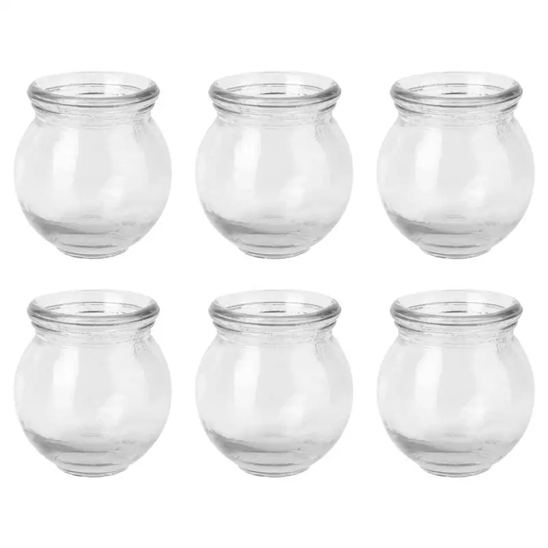 

6Pcs Massage Suction Cups Health Massage Glass Cupping Therapy Set Therapy Device Cupping Cups Massage Fire Glass Cupping