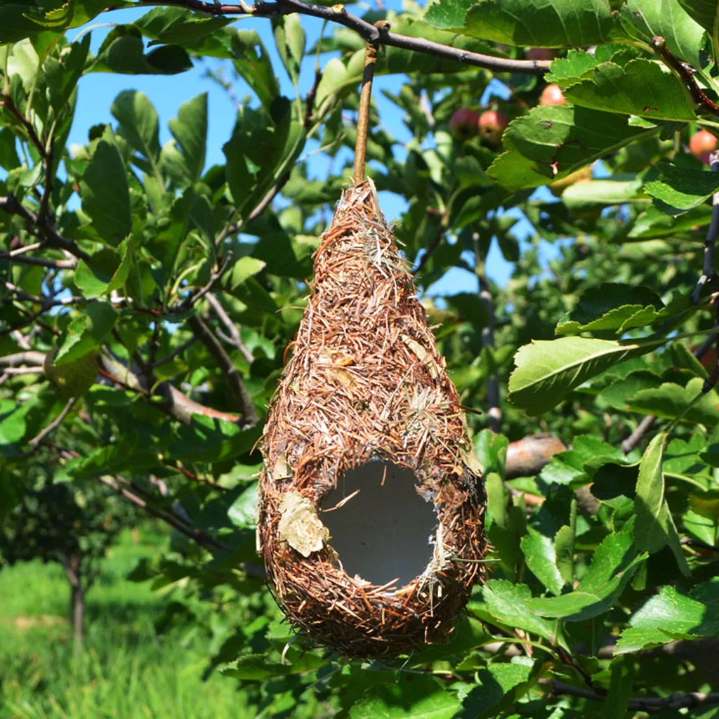 Натуральная трава птичье гнездо колибри птичий домик для улицы