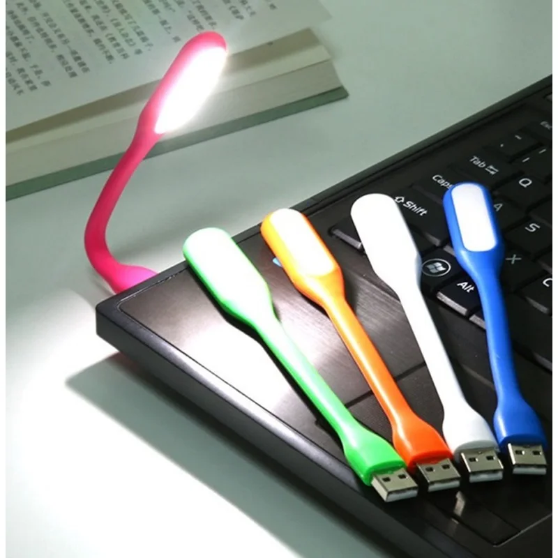 

LED USB Lamp Book Light Mini Portable Reading Desk Light 1.2W USB LED Light Power Bank Portable Notebook Night Lights Bendable