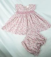 2021 summer spain toddler baby girls cotton ruffles princess dresses 2pcs baby girls floral sweet 1 3years girls boutique outfit