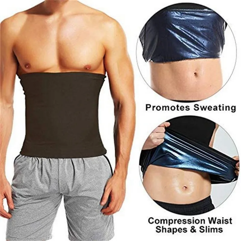 

Mens Abdomen Reducer Sauna Body Shaper Fitness Sweat Trimmer Belt Waist Trainer Belly Slimming Shapewear Waist Trainer Corset