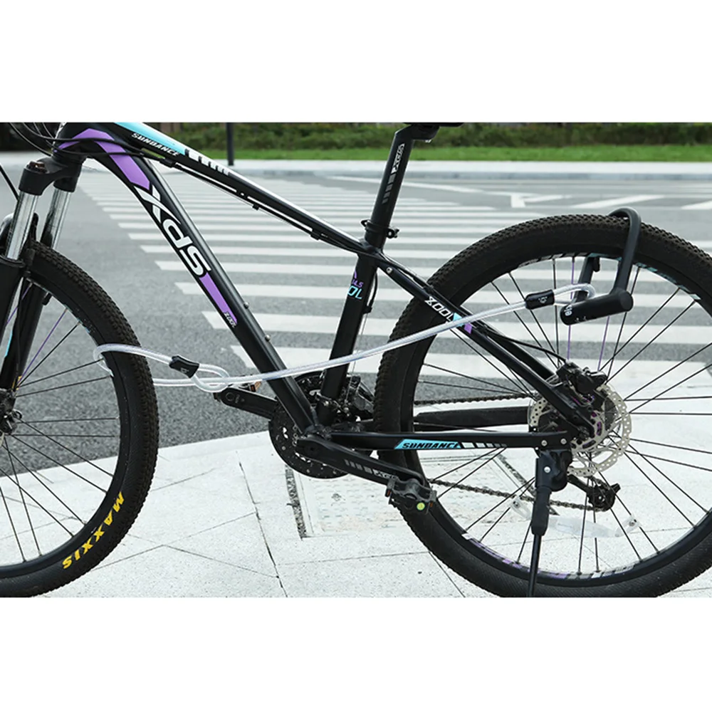 

Bicycle anti-theft lock, multi-function cable buckle, can be used with U-shaped lock, cable lock, security anti-theft cable lock