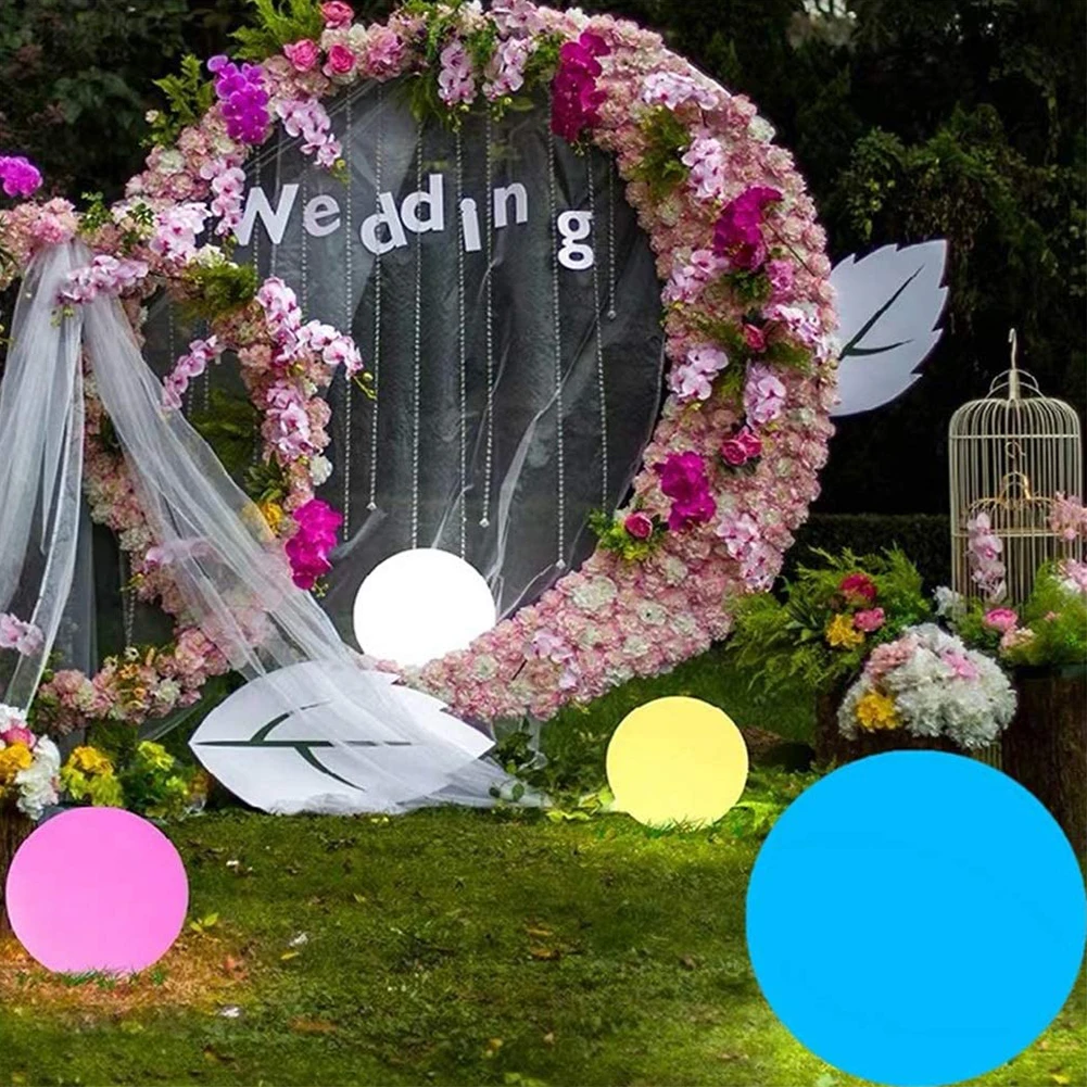 

LED Light Inflatable Garden Kids Glowing Patio IP68 Waterproof Floating Swimming Pool Summer Party Decoration Beach Ball Home
