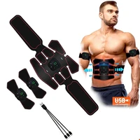 new ems abdominal muscle stimulator electric body slimming belt abs toner trainer gym fitness equipment lcd weight loss device