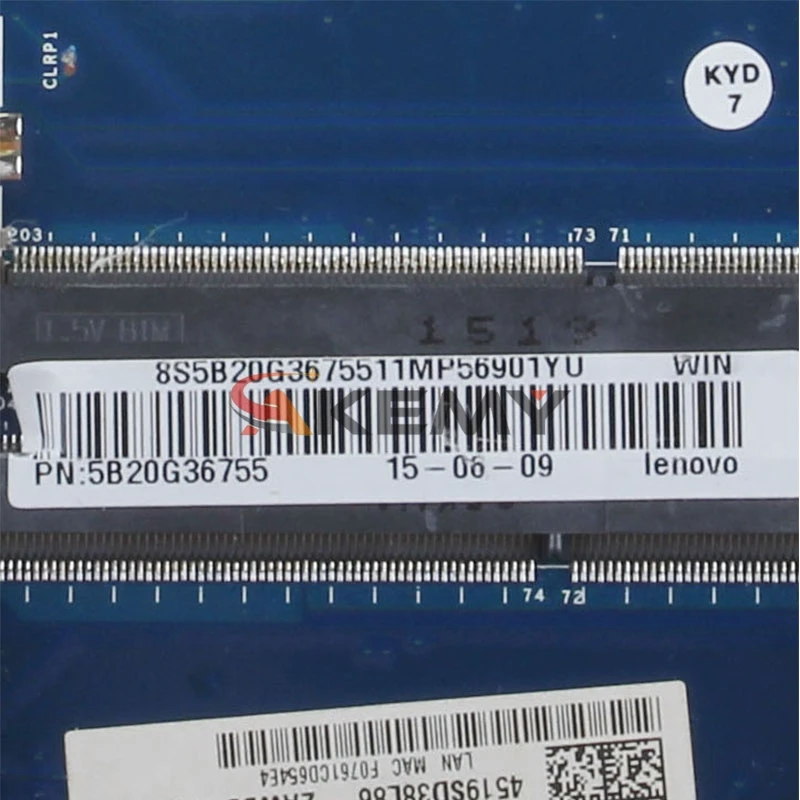 

Working Perfectly For Lenovo B50-45 ZAWBA BB LA-B291P laptop motherboard A8-6410 CPU GMA LA-B291P mainboard motherboard test OK