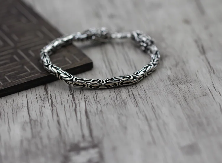 

Thai Silver Unique Personality Leading Bracelet 925 Sterling Silver Create Domineering men's Bracelet
