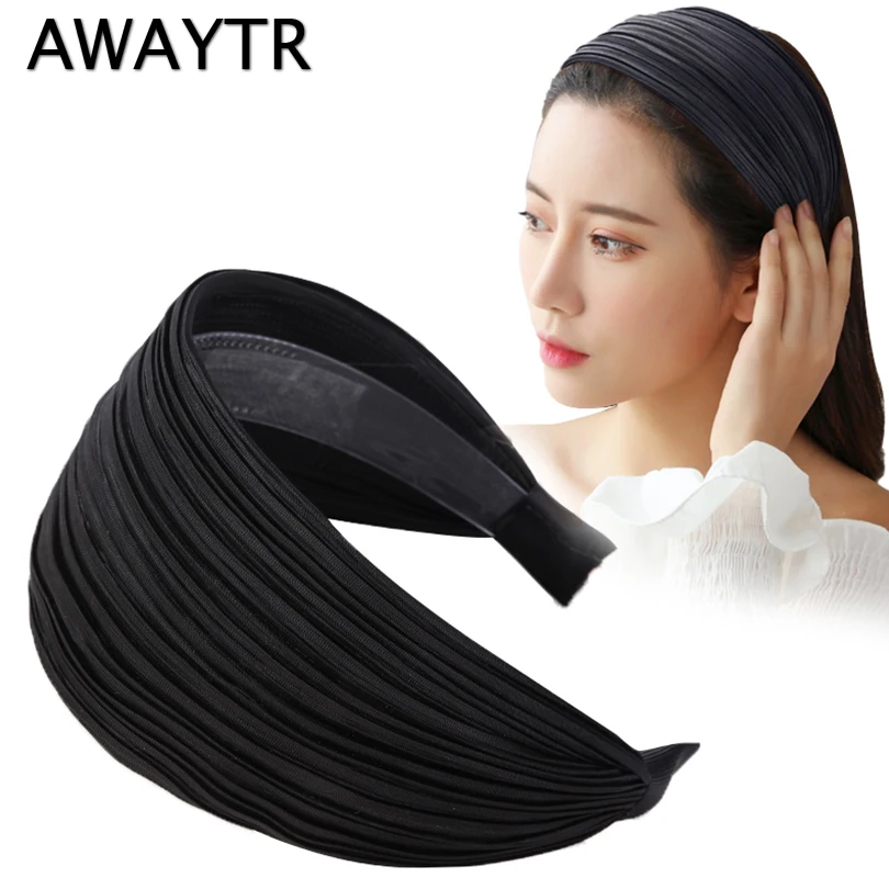 Женская широкая кружевная лента для волос AWAYTR аксессуар с леопардовым принтом