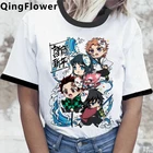 Демон убийца Kimetsu без Yaiba одежда мужской печати harajuku kawaii tumblr топы, футболки, футболка