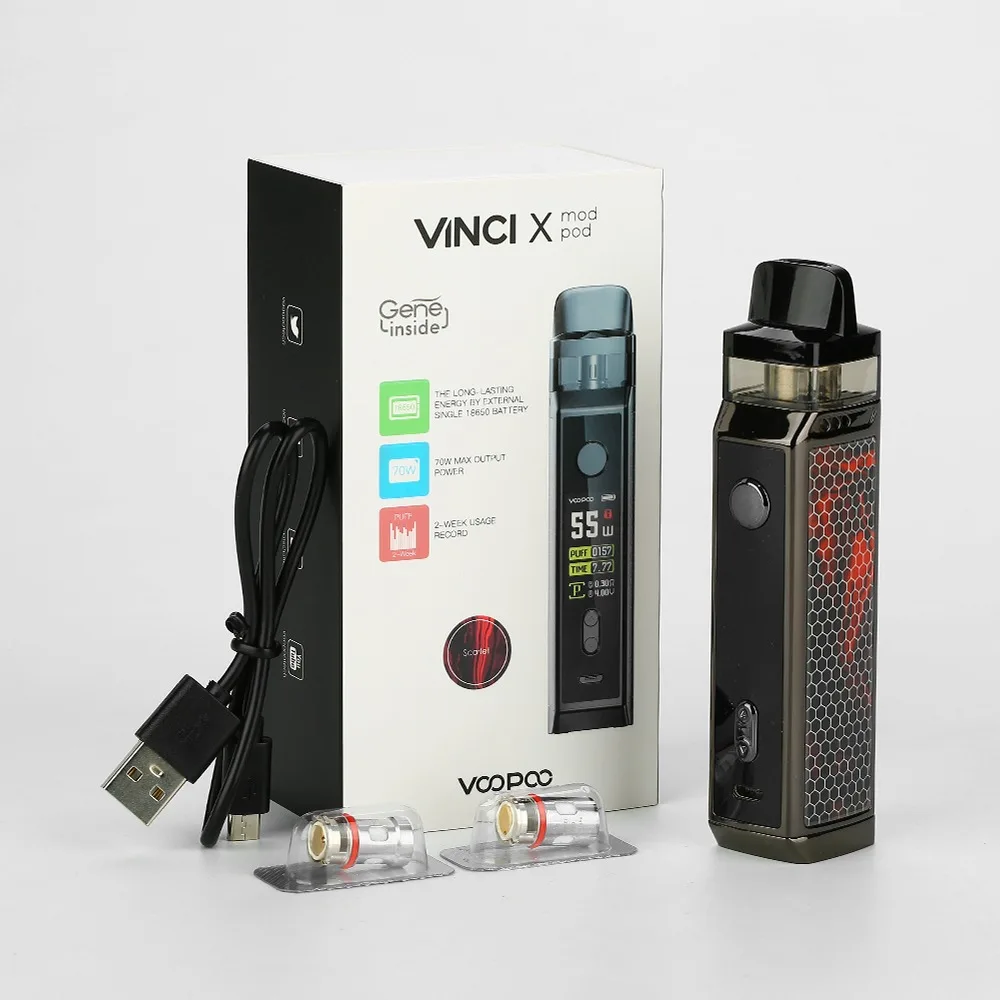 

Hot Sale 70W VOOPOO VINCI X Pod Kit with Dual-coil System fit Single 18650 Battery Vape Kit VS Aegis Boost / Drag 2 / Drag X