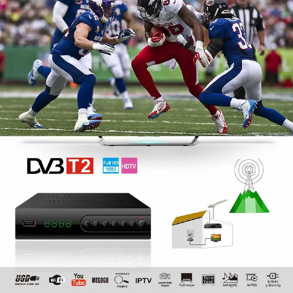 BEESCLOVER DVB T2 Terrestial приемник поддерживает Mpeg4 H.264 Youtube Wifi адаптер Iptv Av Hdmi выход