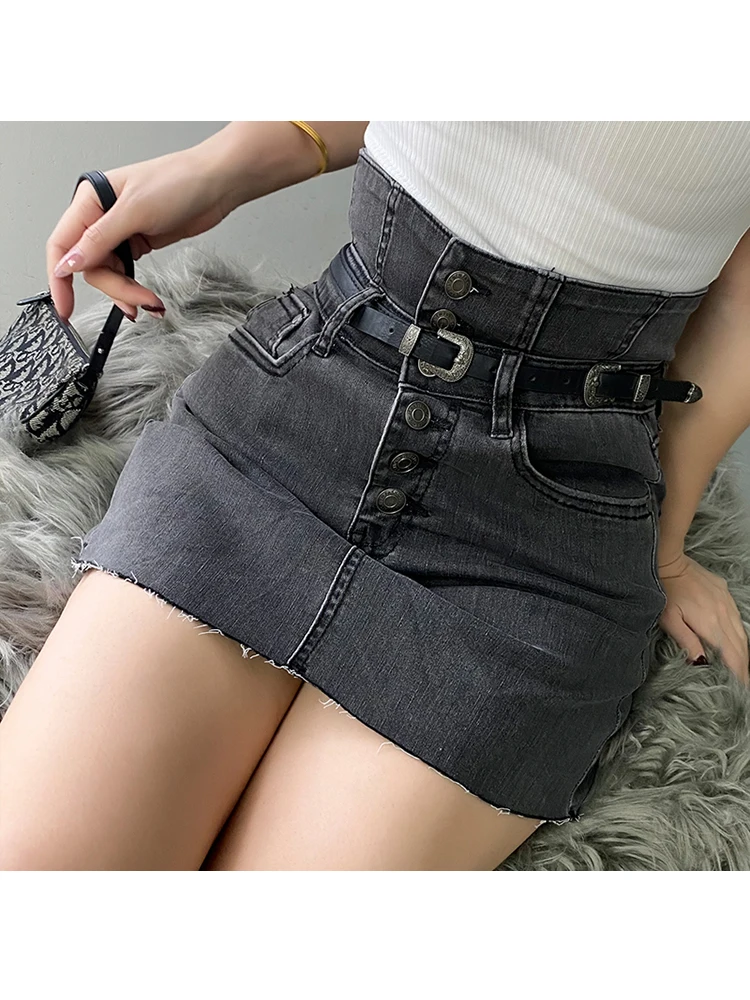 

Summer High waist Denim Skirt Women Denim Short Skirt Ladies Jean Skirts 2020