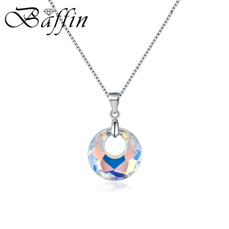 Простые модные Элегантные ожерелья с кулоном в круге победы кристаллы для женщин