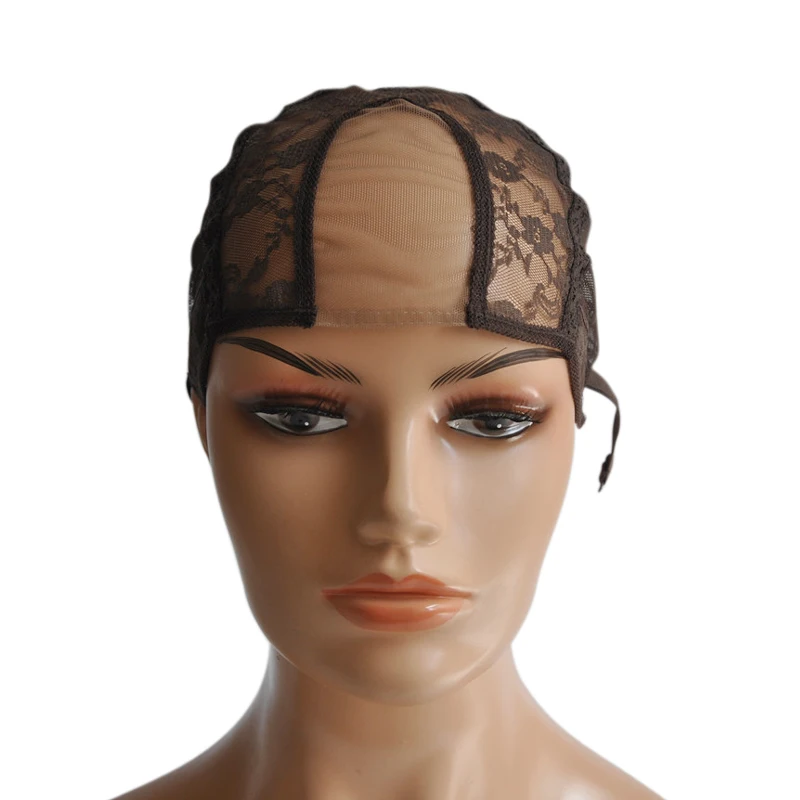 

2*4 U Part With Swiss Lace Wig Cap Easier Sew Hair Stretchable Weaving Cap Glueless Wig Caps For Making Wigs