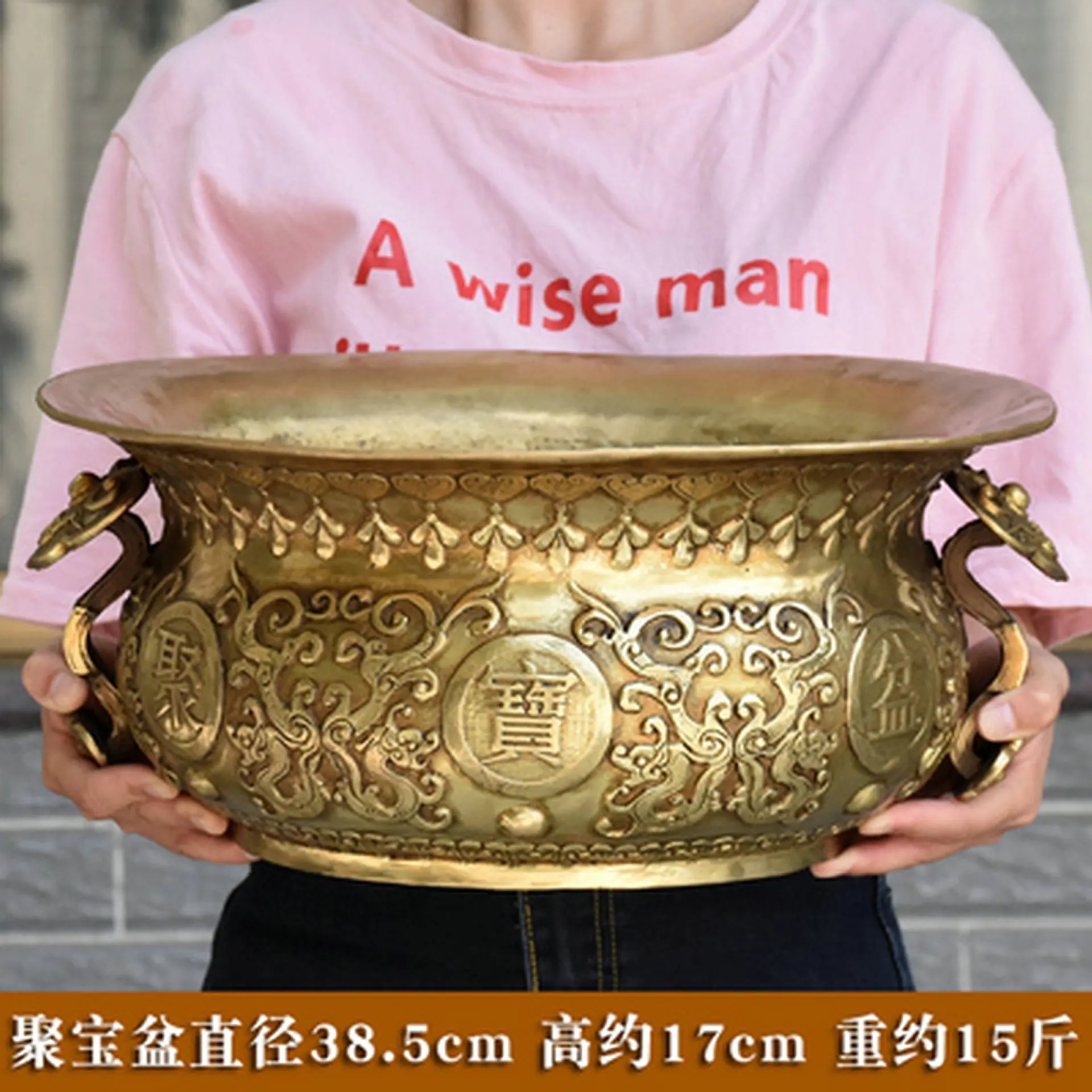 Фэн-шуй деньги Чистая медь Amass Fortunes Экстра-большой медный ладан горелки дома фэншуй открытие подарок металлические украшения