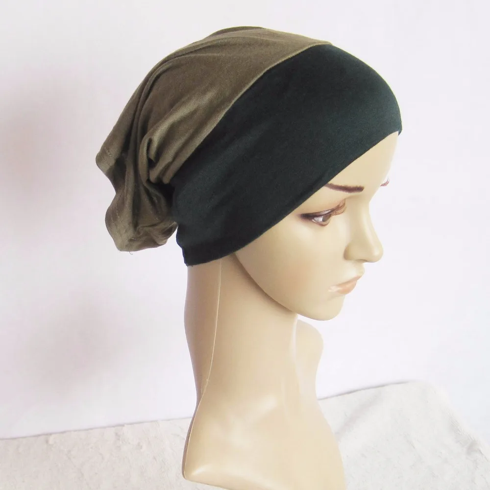 Крышка внутренняя мусульманский хиджаб из джерси шапка исламский головной убор