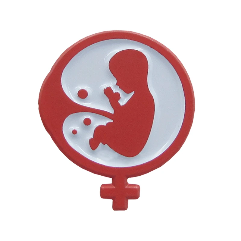 

Custom Cartoon Red Baby Lapel Pin Wholesale Manufacturer Custom Simple Baby Pattern Red Round Dyed Zinc Alloy Soft Enamel Badge