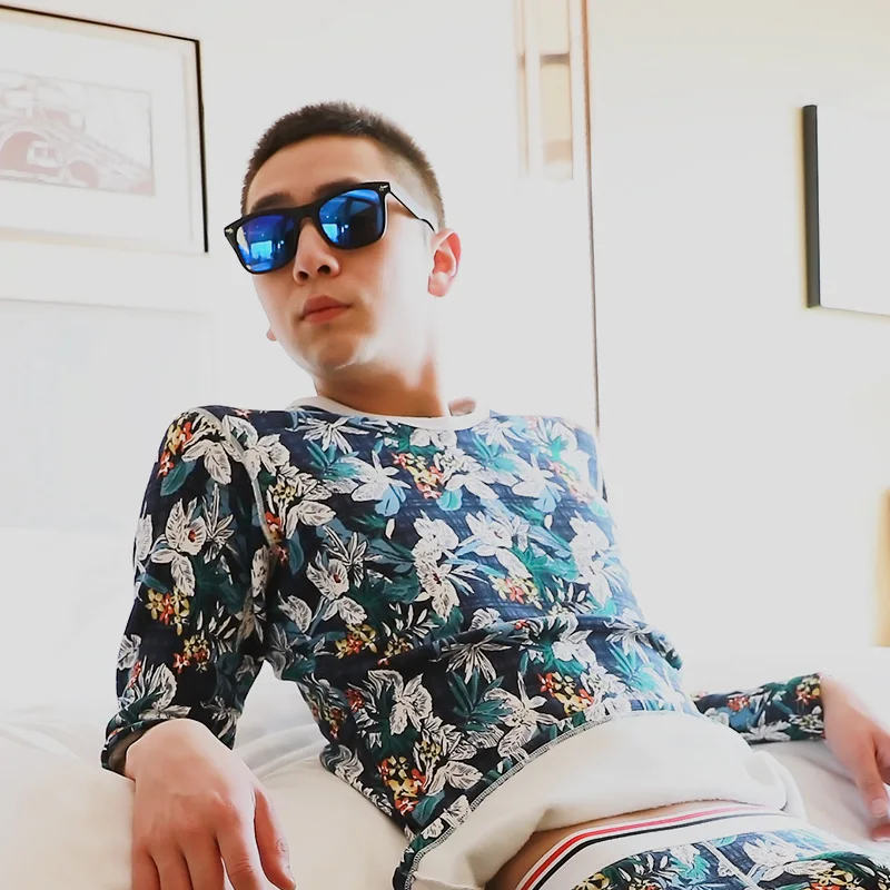 Мужское термобелье топы с плотным бархатным принтом компрессионное нижнее белье