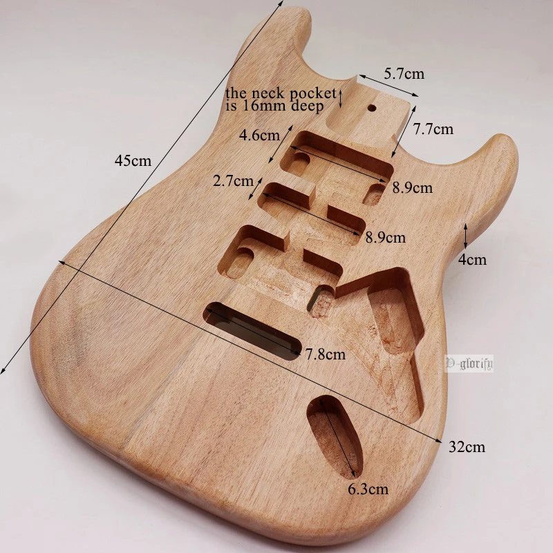 st elektrische gitarre körper okoume holz farbe unfinished gitarre barrel körper 6 saiten e gitarre körper teile 57 cm tasche breite f