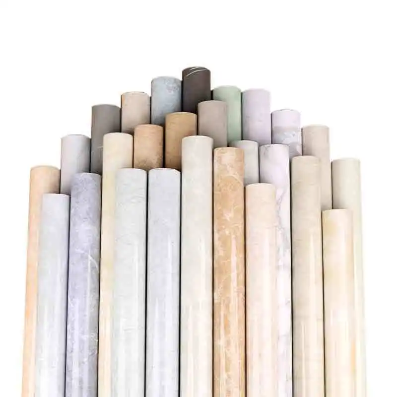 Modern Wall Paper PVC Furniture Kitchen Marble Home Improvement Film Wallpapers Waterproof Pegatinas Pared Wall Stickers DL60ZS