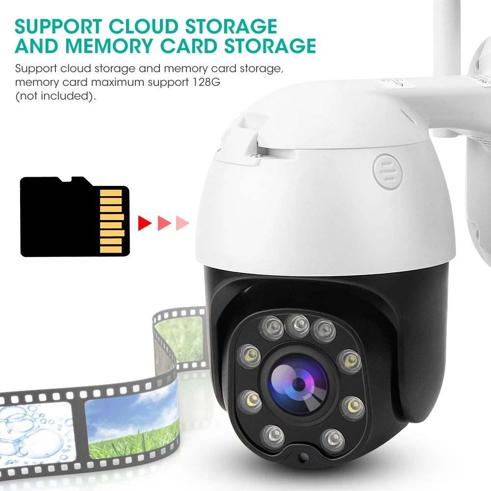1080P 4G Wifi PTZ Camera IP66 Waterproof Night Vision Two-Way Intercom CCTV for Home Security EU 100-240V | Безопасность и защита