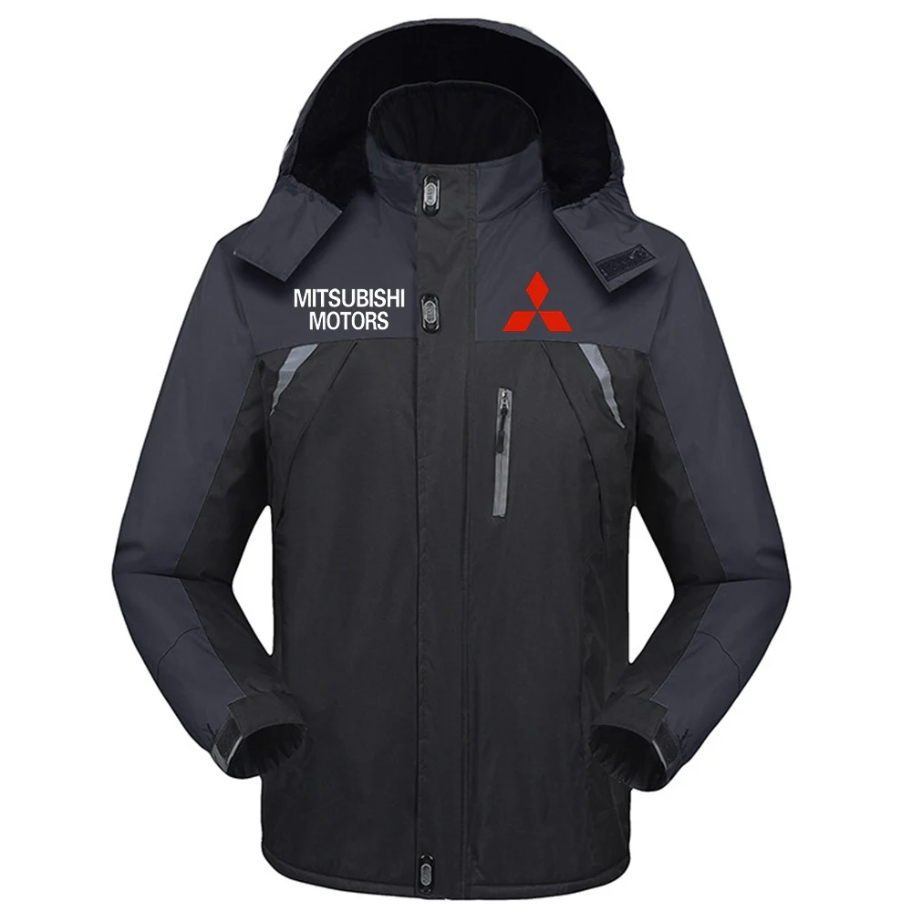 

Men Winter Mitsubishi Motors Car Logo Jackets Thicken Windbreaker Coats Waterproof Warm Outdoor Couples Cold-Proof Clothing