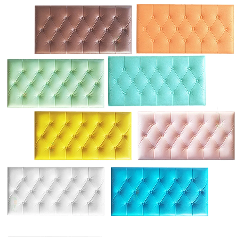 3D Waterproof Wallpaper Faux Leather Foam Self Adhesive for Living Room Bedroom Kids DIY Wall Stickers Background | Обустройство дома