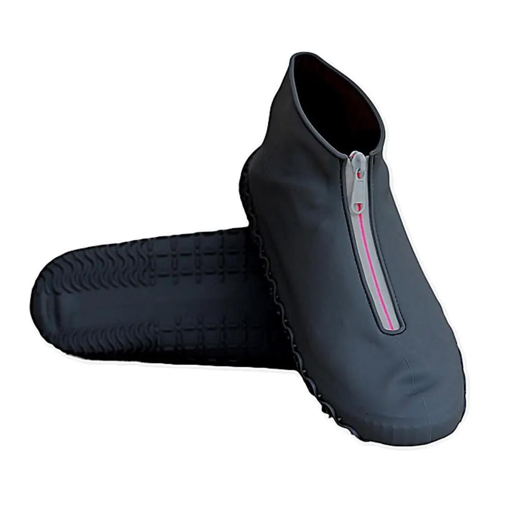 

Reusable Silicone Waterproof Shoe Covers Silicone Shoe Covers with Zipper Silicone Shoe Protectors for Kids Men Women