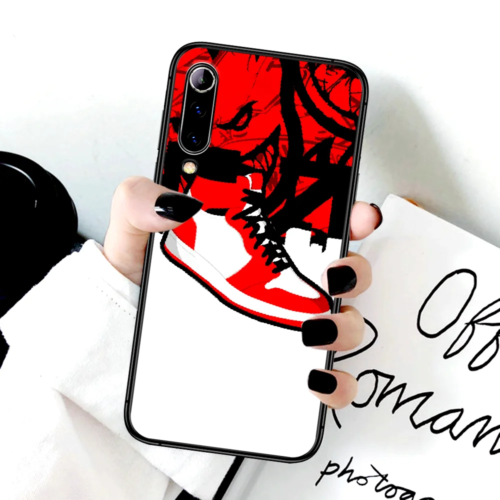 

Brand fashion sneakers Art Phone Case For Xiaomi Mi Note 10 A3 9 MAX 3 A2 8 9 Lite Pro Ultra black Cover Pretty Prime Luxury