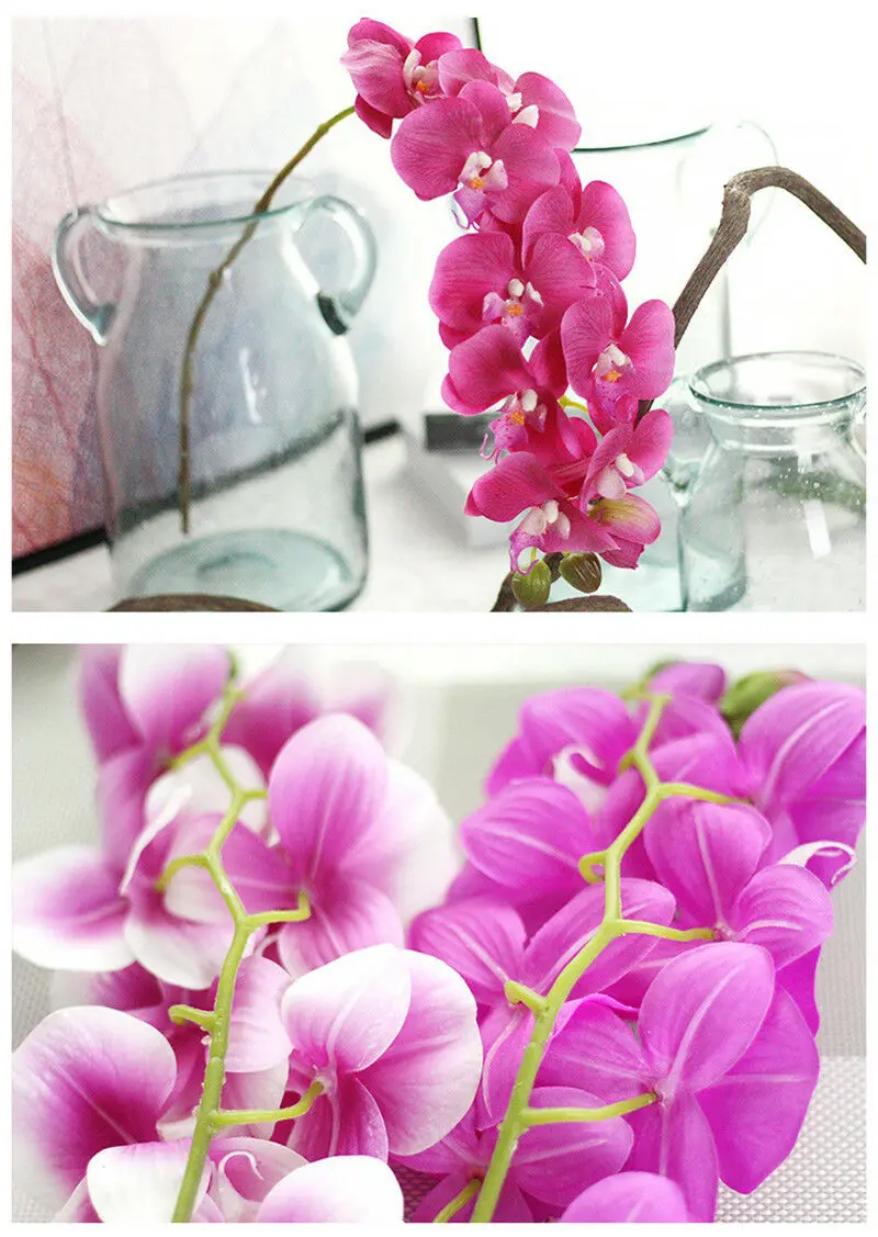 Искусственный цветок Орхидея бабочка с стеблями Декор для дома | Дом и сад
