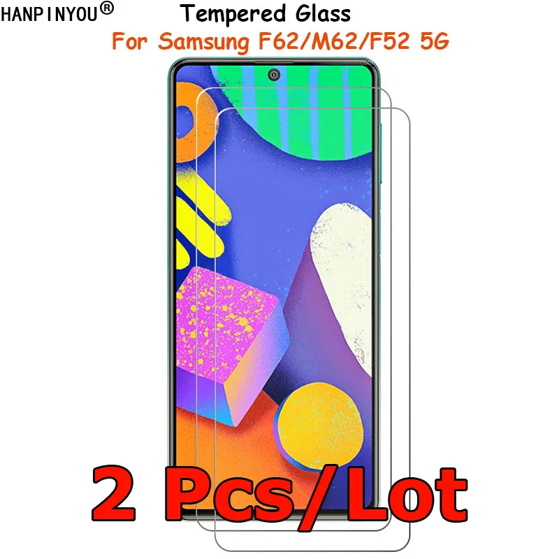 2 шт./лот для Samsung Galaxy F62 / M62 F52 5G Защитная пленка экрана из закаленного стекла