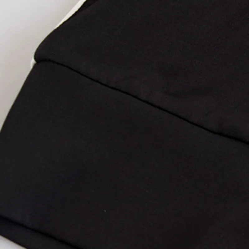 

DEAT 2021 New Spring And Autumn Fashion Casual Black Long Sleeve Slim Zipper Patchwork Women's Short Pullover Hoodie SL719