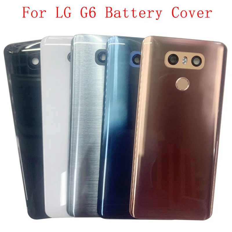 

Back Battery Cover Rear Door Panel Housing Case For LG G6 Battery Cover with Lens Frame Fingerprint Flex Cable