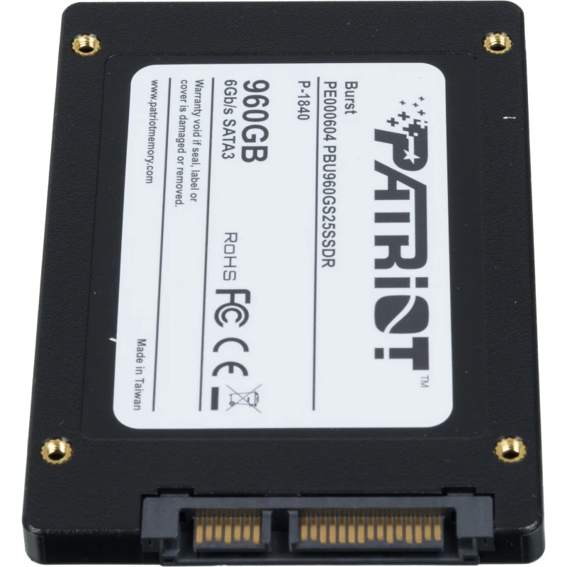 Твердотельный накопитель Patriot Burst PBU960GS25SSDR SSD 2.5&quot 960GB SATA III|Внутренние