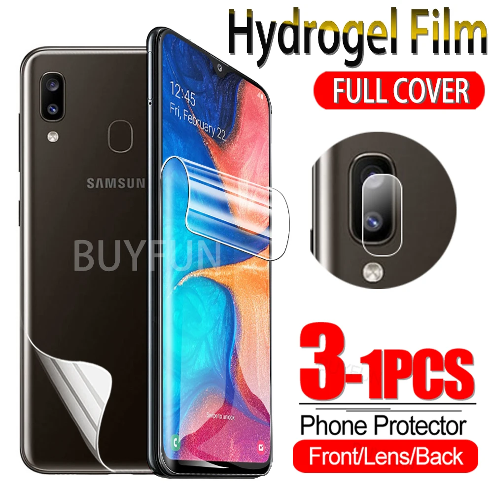 Гидрогелевая пленка 1 3 шт. для Samsung Galaxy A20 A20S A20E Защитная экрана Sumsung A 20 20S 20E мягкая