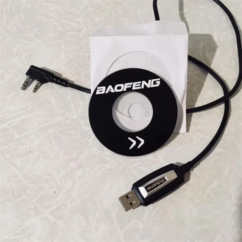 USB Кабель для программирования+ CD FHRG для Baofeng UV-3R+ UV-5R 5RA Kenwood TK-240 250 2-контактный Динамик/подключения микрофона линии передачи данных